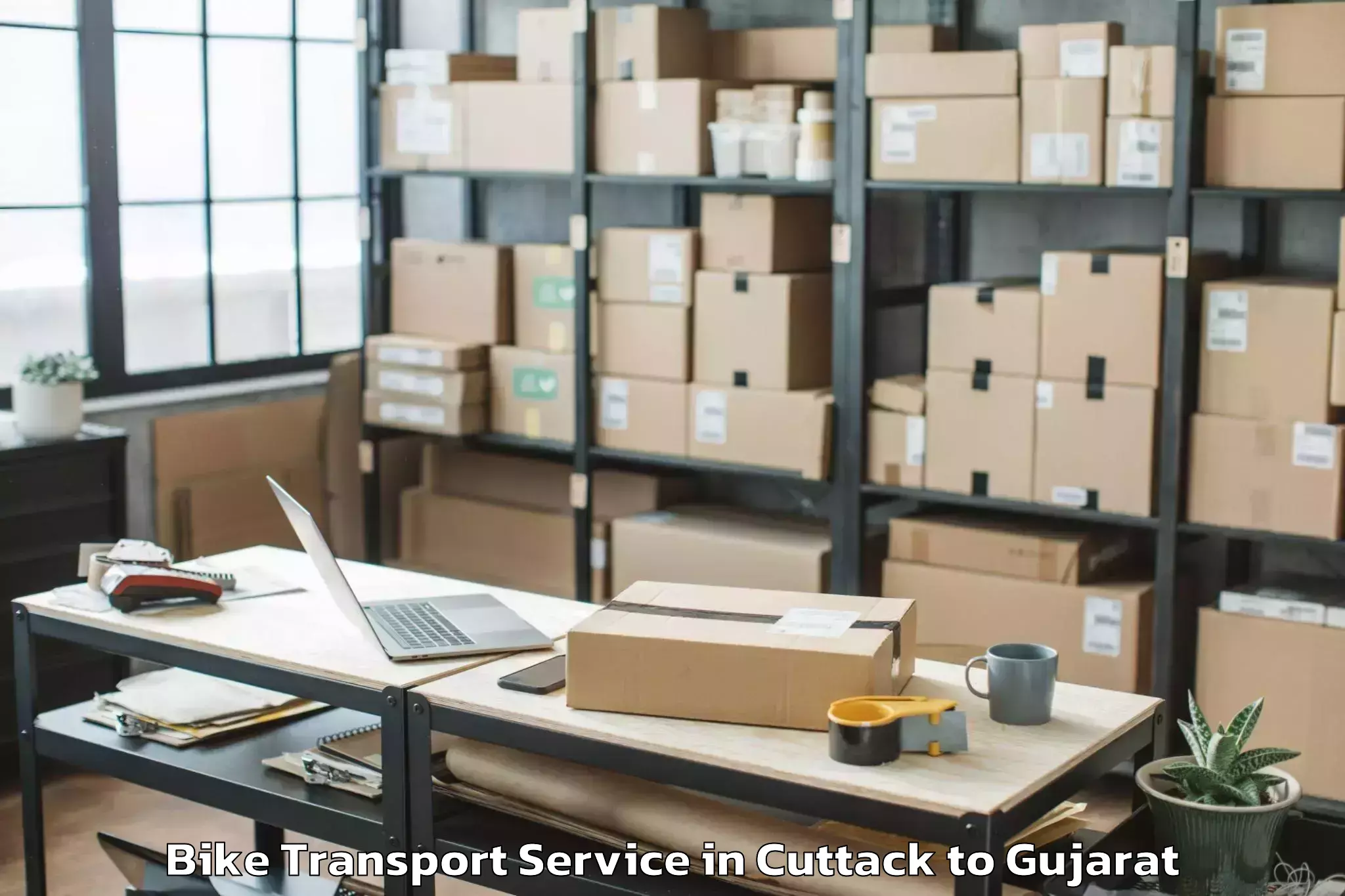 Top Cuttack to Gujarat Bike Transport Available